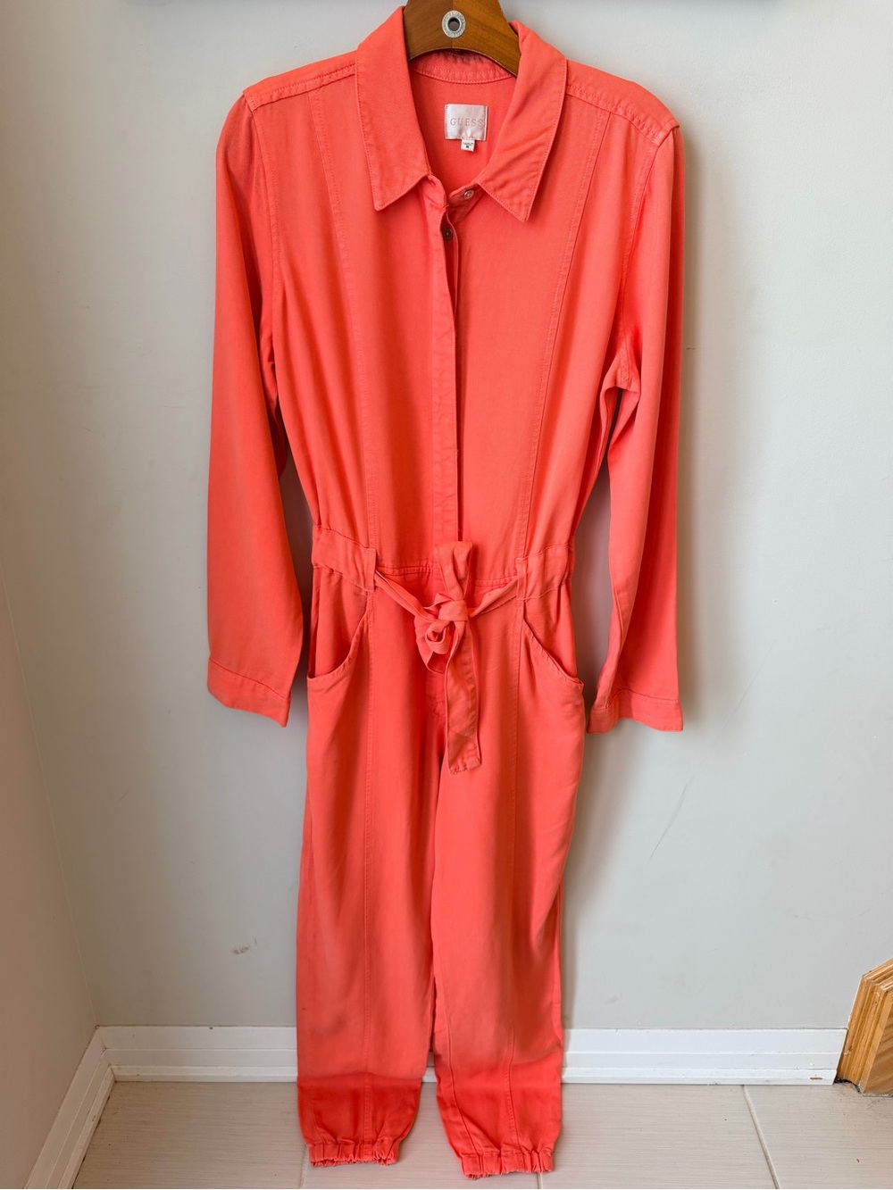 GUESS Coral Tencel Utility Jumpsuit — Y2K / Workwear / Gorpcore / Coveralls - Picture 2 of 12